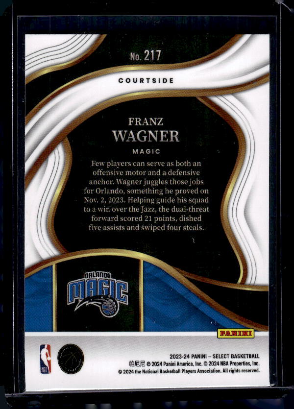 2023-24 Panini Select #217 Franz Wagner