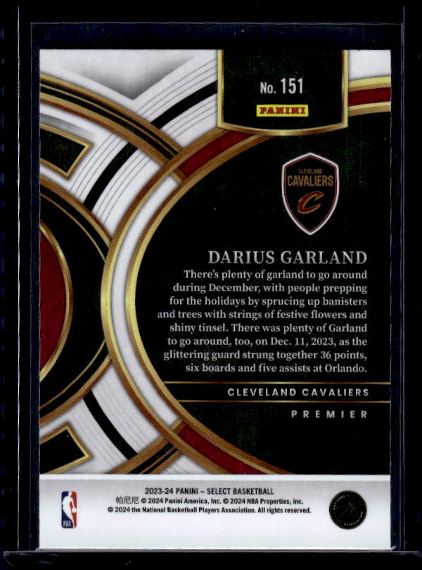 2023-24 Panini Select #151 Darius Garland Blue (Retail Base)
