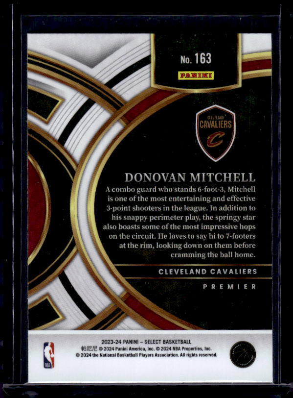 2023-24 Panini Select #163 Donovan Mitchell