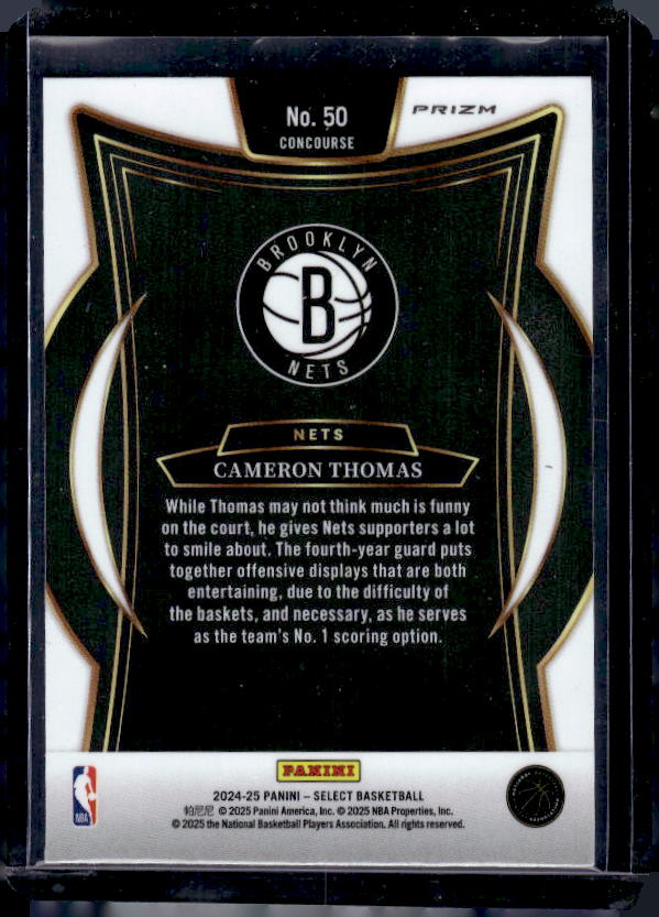 2024-25 Panini Select #50 Cameron Thomas Green Tectonic Prizm