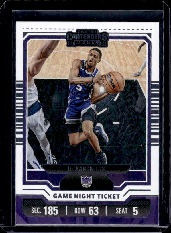 2023-24 Panini Contenders #2 De'Aaron Fox Game Night Ticket