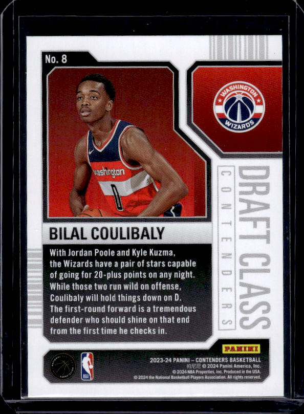 2023-24 Panini Contenders #8 Bilal Coulibaly 2023 Draft Class Contenders