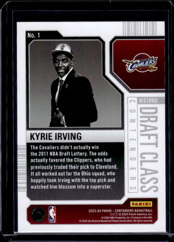 2023-24 Panini Contenders #1 Kyrie Irving Historic Draft Class Contenders