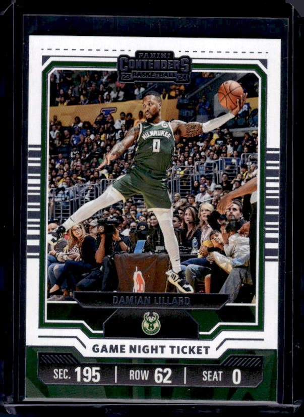 2023-24 Panini Contenders #10 Damian Lillard Game Night Ticket