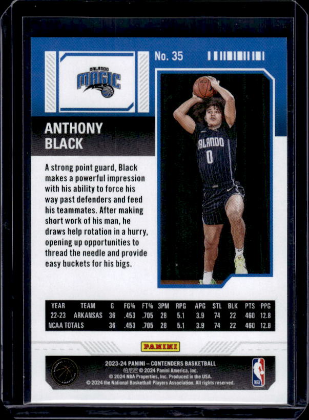 2023-24 Panini Contenders #35 Anthony Black