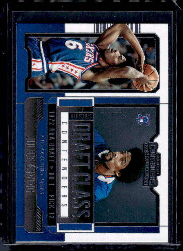 2023-24 Panini Contenders #17 Julius Erving Historic Draft Class Contenders