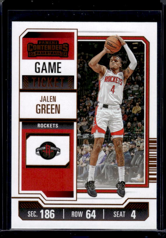 2023-24 Panini Contenders #16 Jalen Green Game Ticket Bronze