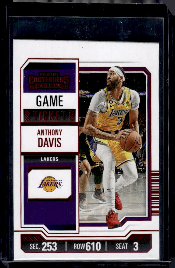 2023-24 Panini Contenders #12 Anthony Davis Game Ticket Bronze
