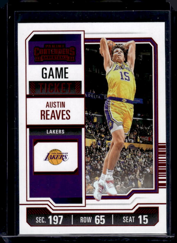 2023-24 Panini Contenders #15 Austin Reaves Game Ticket Red