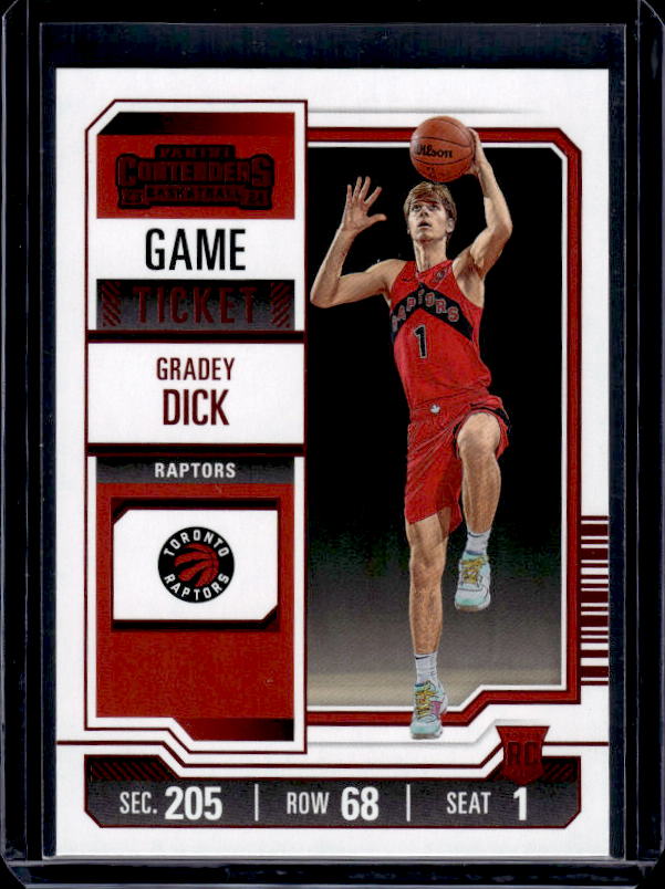 2023-24 Panini Contenders #71 Gradey Dick Game Ticket Red