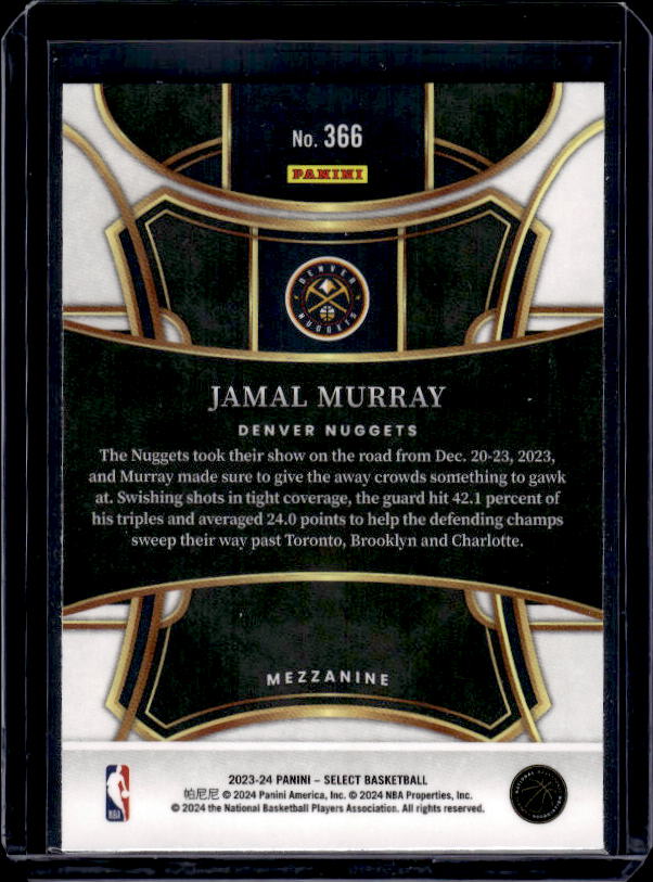 2023-24 Panini Select #366 Jamal Murray