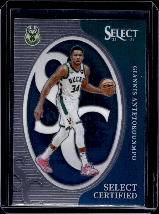2023-24 Panini Select #13 Giannis Antetokounmpo Select Certified Silver Prizms