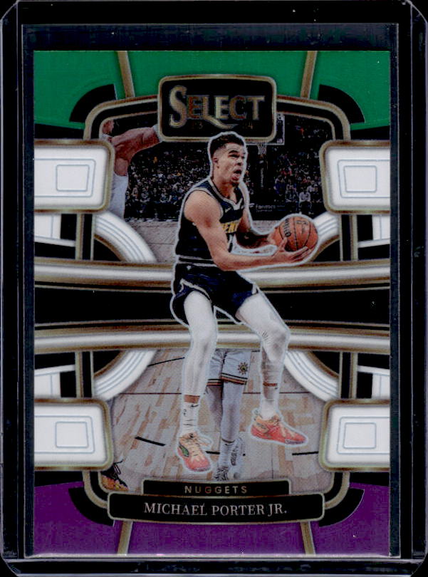 2023-24 Panini Select #23 Michael Porter Jr. Green White Purple Prizms