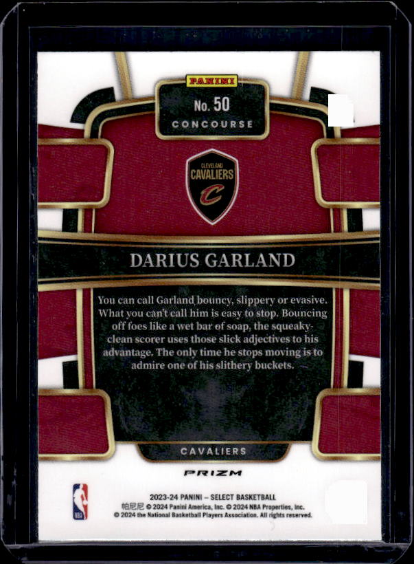 2023-24 Panini Select #50 Darius Garland Tectonic Prizms