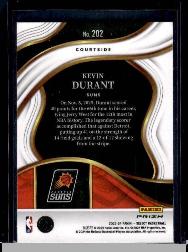 2023-24 Panini Select #202 Kevin Durant Tectonic Prizms