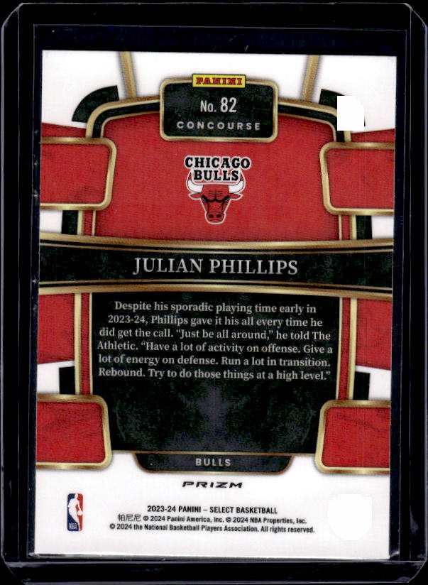 2023-24 Panini Select #82 Julian Phillips