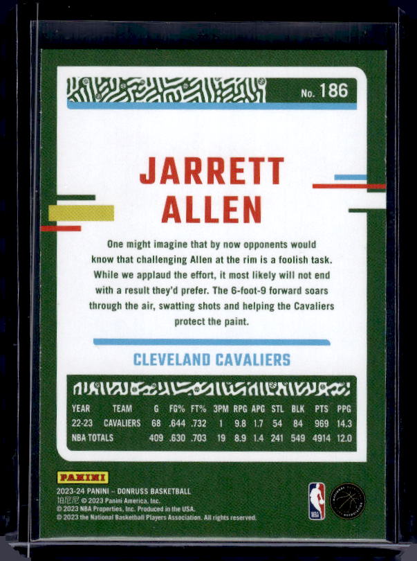 2023-24 Donruss #186 Jarrett Allen Green Laser Holo