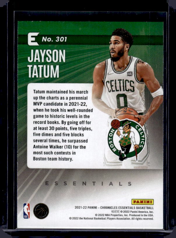 2021-22 Panini Chronicles #301 Jayson Tatum