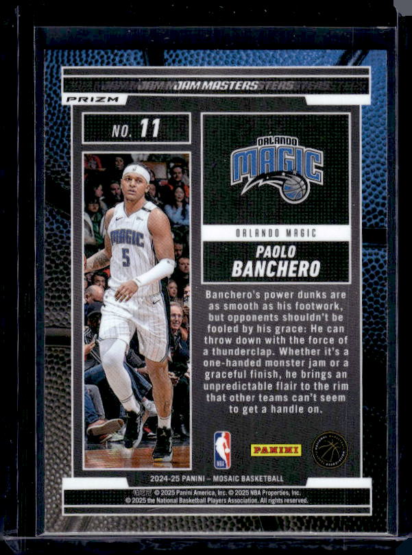 2024-25 Panini Mosaic #11 Paolo Banchero Jam Masters Mosaic Green