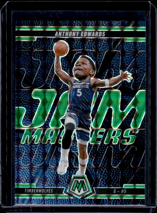 2024-25 Panini Mosaic #10 Anthony Edwards Jam Masters Mosaic Green
