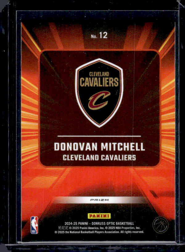 2024-25 Donruss Optic #12 Donovan Mitchell Express Lane Holo