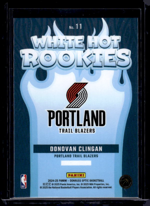 2024-25 Donruss Optic #11 Donovan Clingan White Hot Rookies
