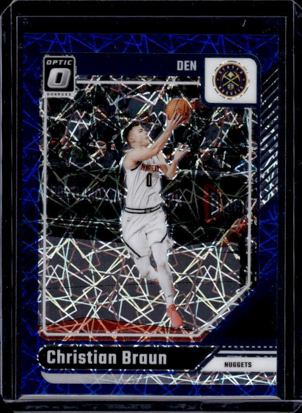 2024-25 Donruss Optic #101 Christian Braun Blue Velocity