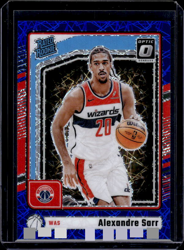 2024-25 Donruss Optic #276 Alexandre Sarr Blue Velocity