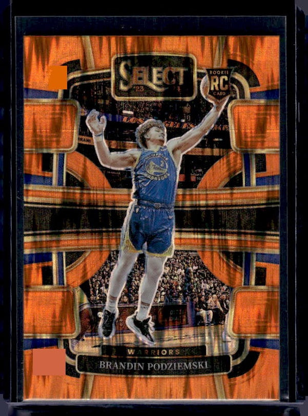 2023-24 Panini Select #93 Brandin Podziemski Orange Flash Prizms