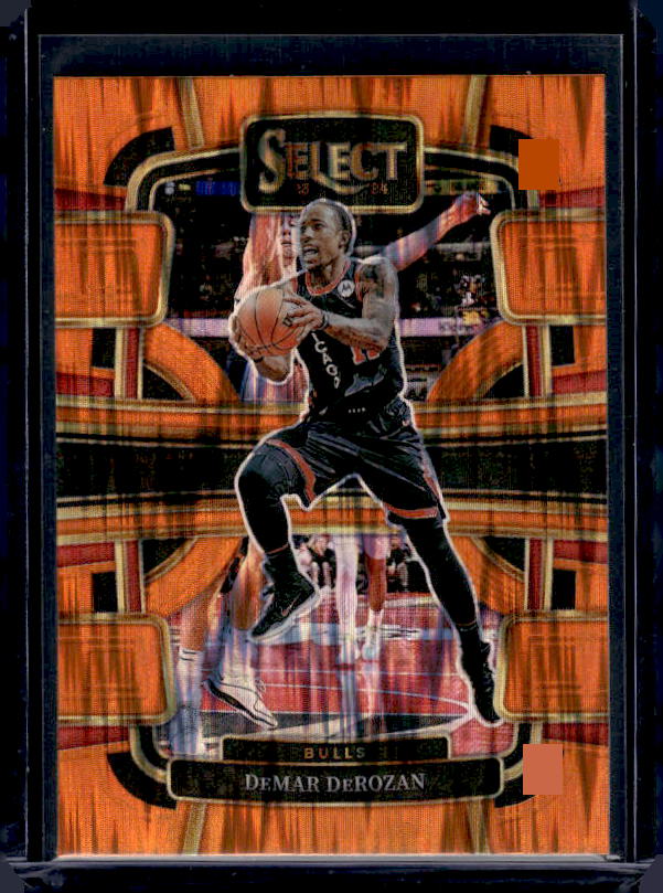 2023-24 Panini Select #10 DeMar DeRozan Orange Flash Prizms