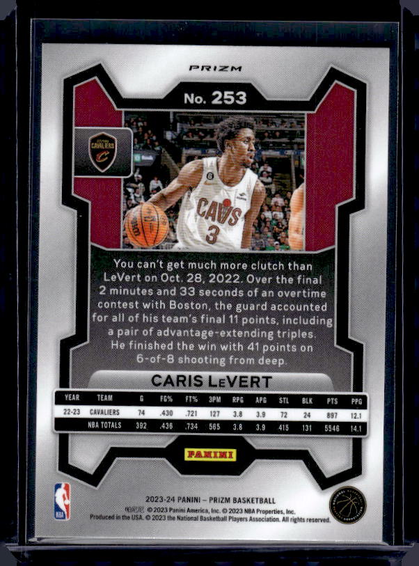 2023-24 Panini Prizm #253 Caris LeVert Prizms Green