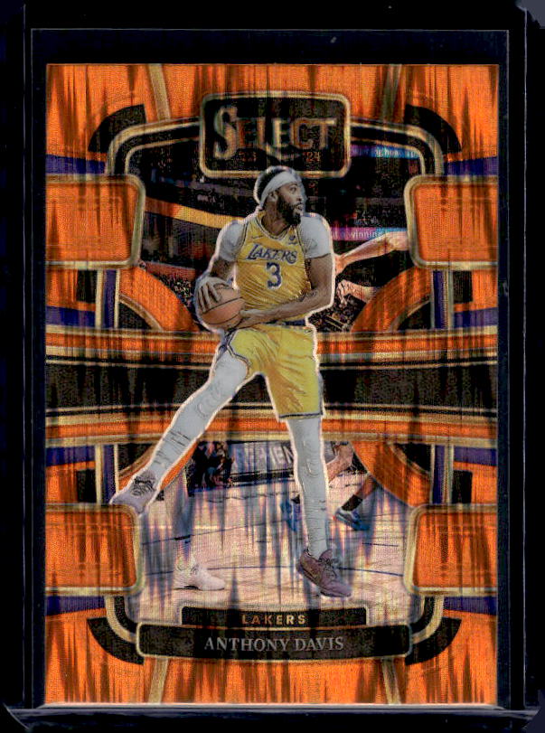 2023-24 Panini Select #20 Anthony Davis Orange Flash Prizms