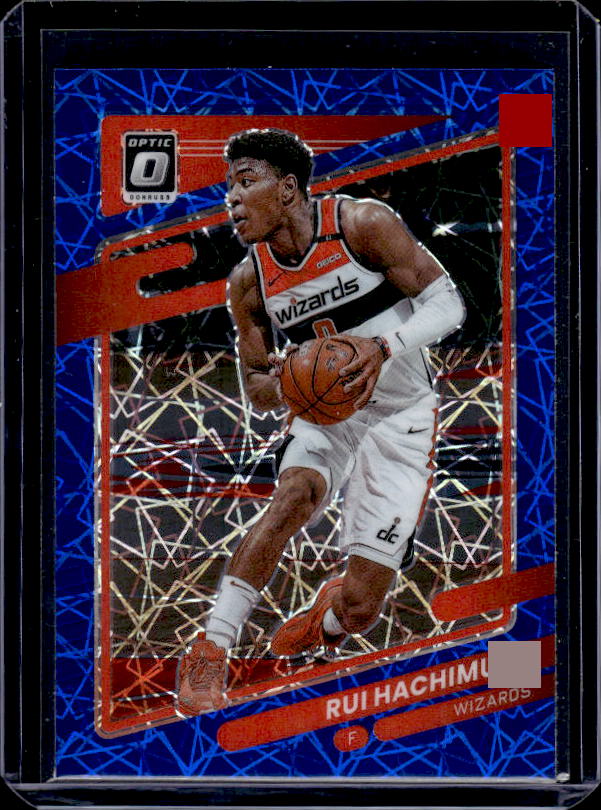 2021-22 Donruss Optic #79 Rui Hachimura Blue Velocity