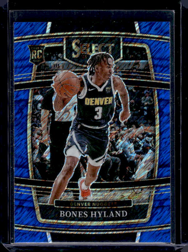 2021-22 Panini Select #79 Bones Hyland Blue Shimmer Prizms