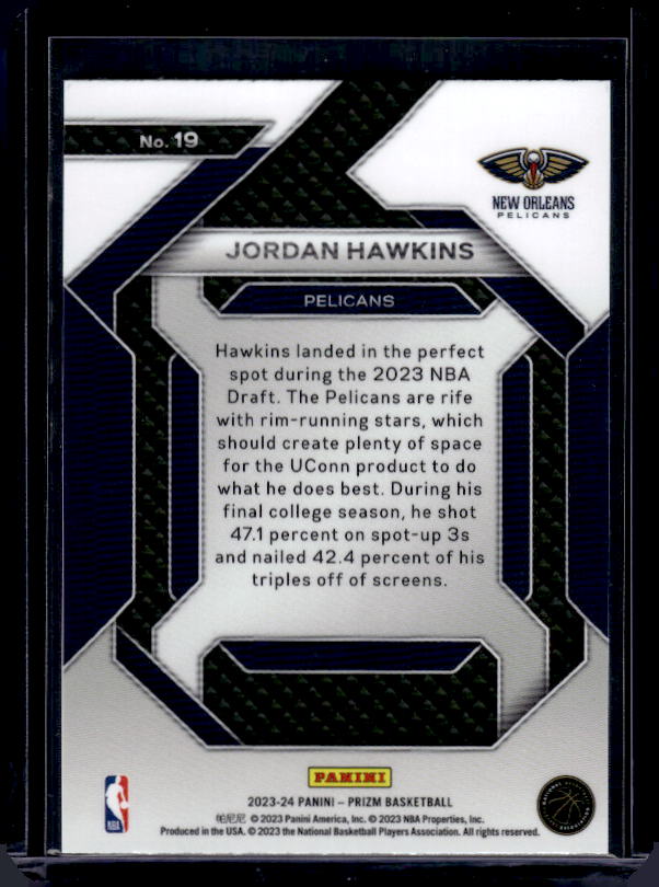2023-24 Panini Prizm #19 Jordan Hawkins