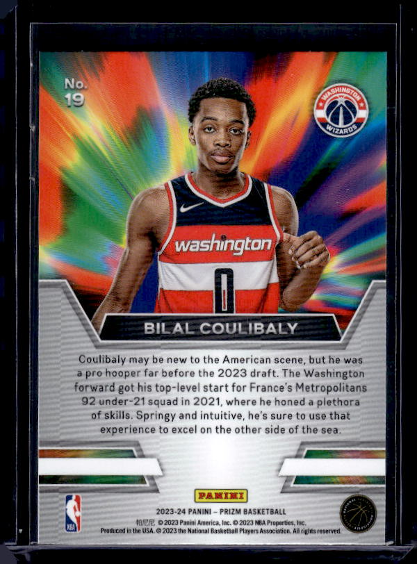 2023-24 Panini Prizm #19 Bilal Coulibaly Instant Impact