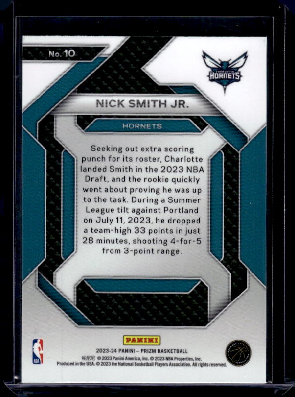 2023-24 Panini Prizm #10 Nick Smith Jr.
