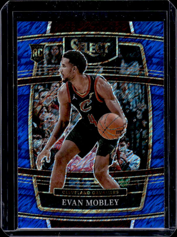 2021-22 Panini Select #5 Evan Mobley Blue Shimmer Prizms