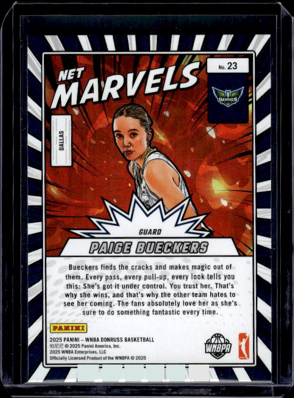 2025 Donruss WNBA #23 Paige Bueckers Net Marvels