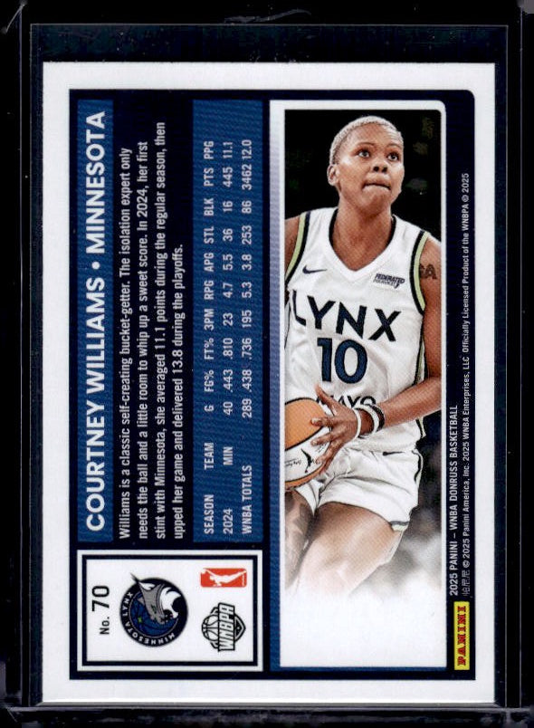 2025 Donruss WNBA #70 Courtney Williams Holo