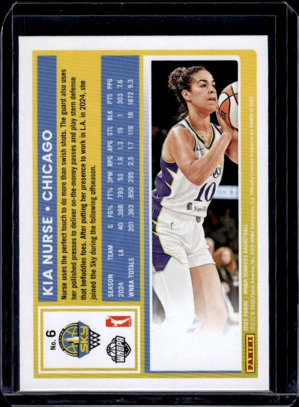 2025 Donruss WNBA #6 Kia Nurse Holo