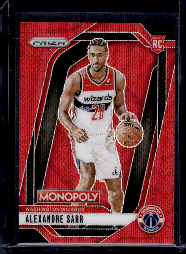 2024-25 Panini Prizm Monopoly #86 Alexandre Sarr Red Prizms