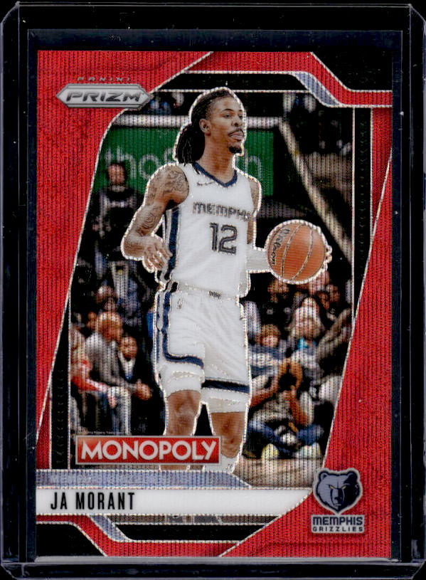 2023-24 Panini Prizm #96 Ja Morant Prizms Ruby Wave