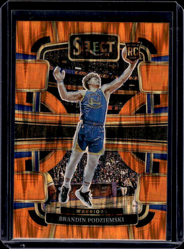 2023-24 Panini Select #93 Brandin Podziemski Orange Flash Prizms