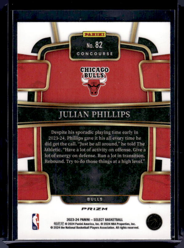 2023-24 Panini Select #82 Julian Phillips Silver Prizms