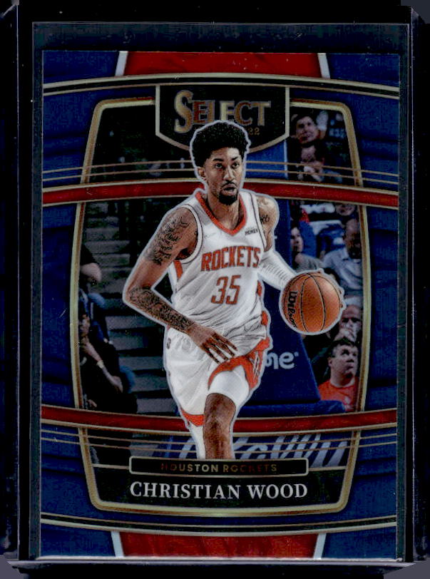 2021-22 Panini Select #61 Christian Wood Blue Prizms