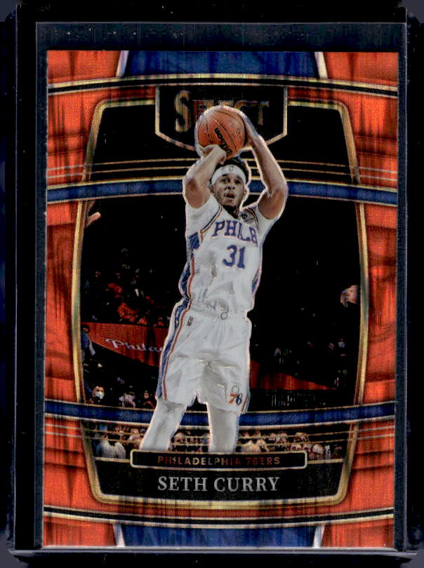 2021-22 Panini Select #84 Seth Curry Orange Flash Prizms