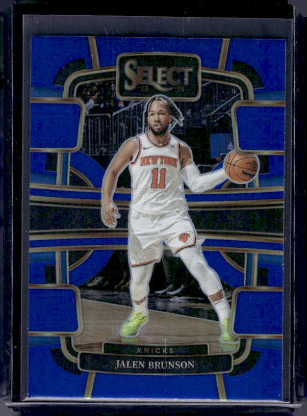 2023-24 Panini Select #7 Jalen Brunson Blue Prizms