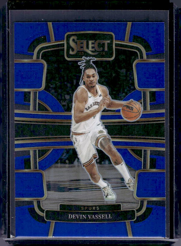 2023-24 Panini Select #48 Devin Vassell Blue Prizms