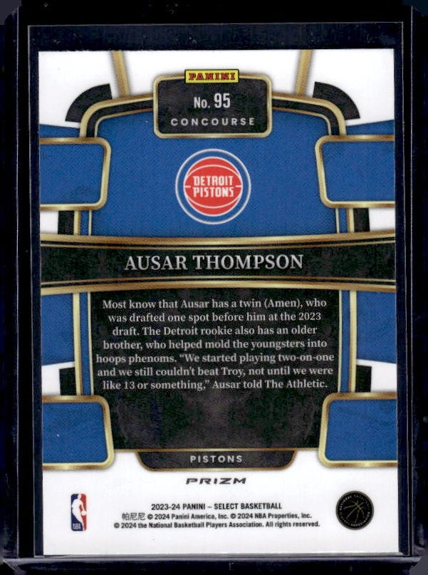 2023-24 Panini Select #95 Ausar Thompson Blue Prizms